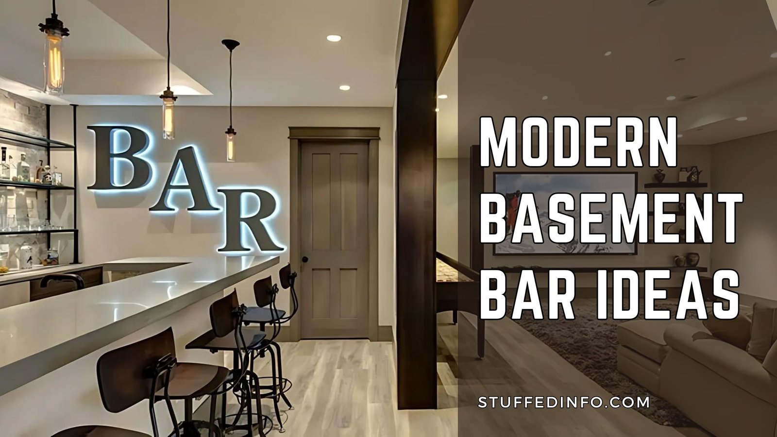 Modern Basement Bar Ideas