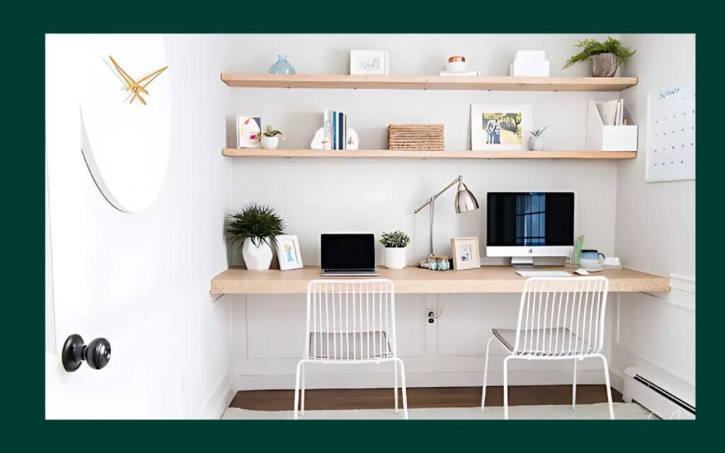 Floating Desk with Shelves