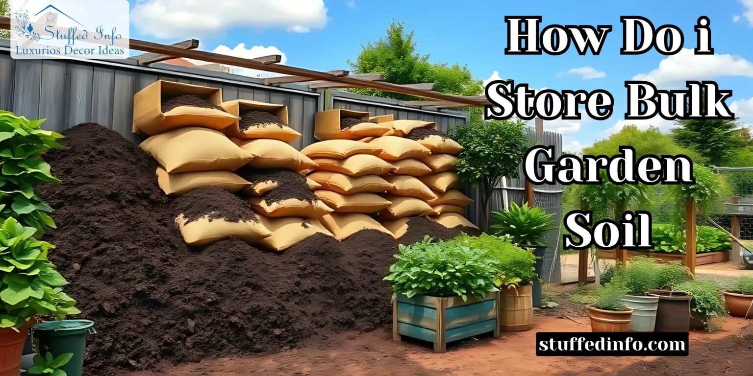 How Do i Store Bulk Garden Soil