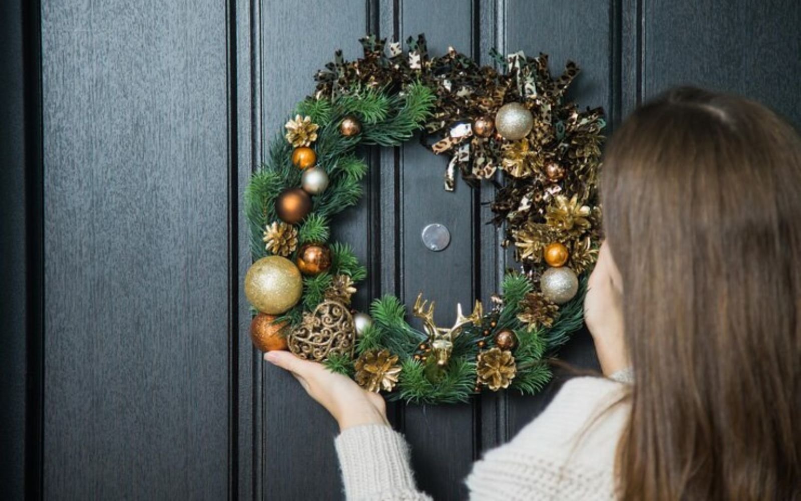 How To Hang A Lighted Wreath On A Front Door