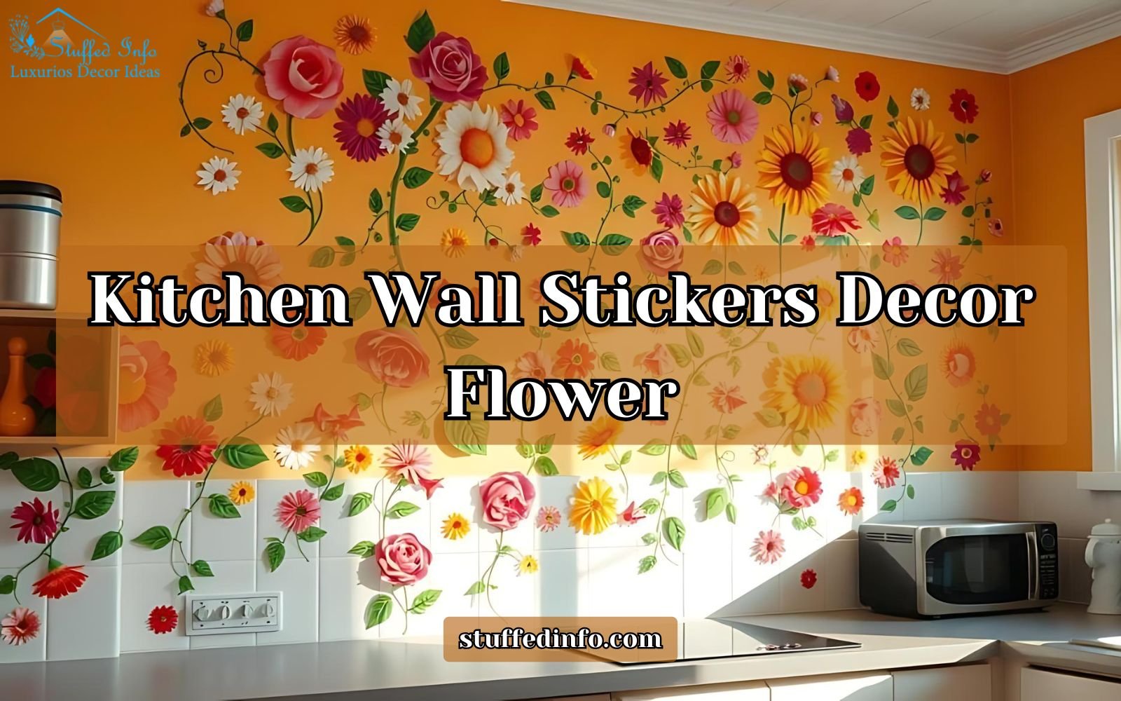 Kitchen Wall Stickers Decor Flower